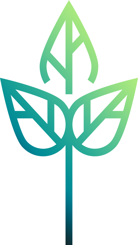 Plant icon in IDS colours, symbolising the IDS sustainability strategy.